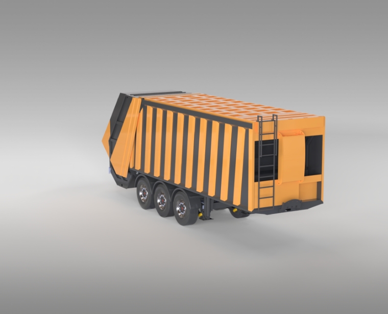 Rear Loading Garbage Transfer Semi Trailer