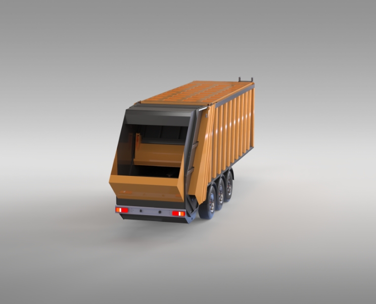 Rear Loading Garbage Transfer Semi Trailer